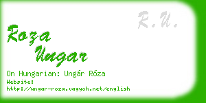 roza ungar business card